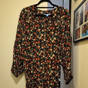 Draper James Black Floral Dress